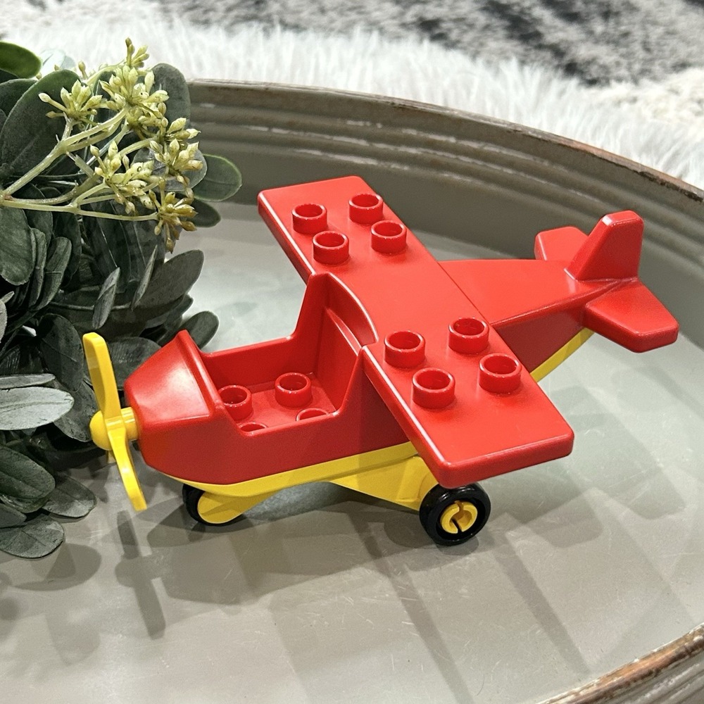 Lego Duplo 2676 Vintage Red & Yellow Airplane Vehicle RARE